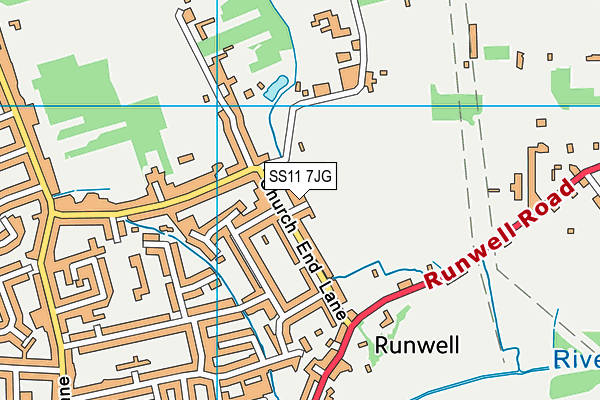 SS11 7JG map - OS VectorMap District (Ordnance Survey) SS11 7JG map - OS VectorMap District (Ordnance Survey)