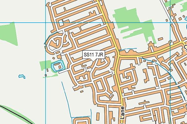 SS11 7JR map - OS VectorMap District (Ordnance Survey) SS11 7JR map - OS VectorMap District (Ordnance Survey)