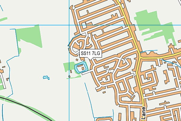 SS11 7LG map - OS VectorMap District (Ordnance Survey) SS11 7LG map - OS VectorMap District (Ordnance Survey)
