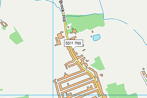 SS11 7NX map - OS VectorMap District (Ordnance Survey) SS11 7NX map - OS VectorMap District (Ordnance Survey)