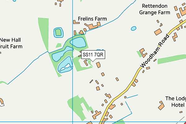 SS11 7QR map - OS VectorMap District (Ordnance Survey) SS11 7QR map - OS VectorMap District (Ordnance Survey)