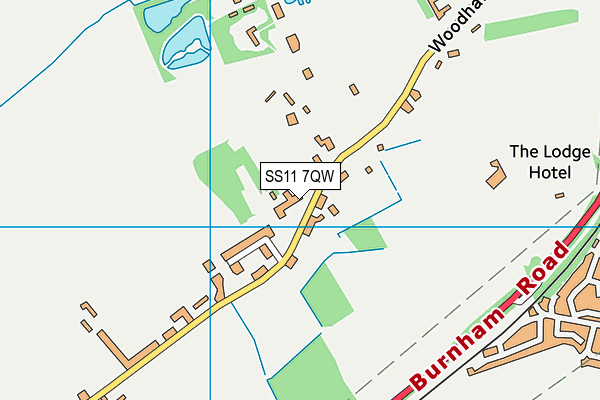 SS11 7QW map - OS VectorMap District (Ordnance Survey) SS11 7QW map - OS VectorMap District (Ordnance Survey)
