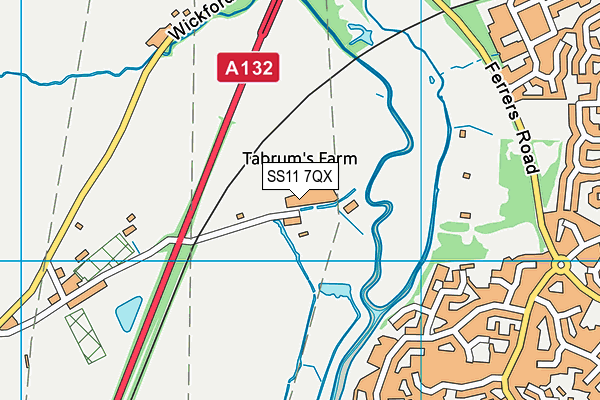 SS11 7QX map - OS VectorMap District (Ordnance Survey) SS11 7QX map - OS VectorMap District (Ordnance Survey)