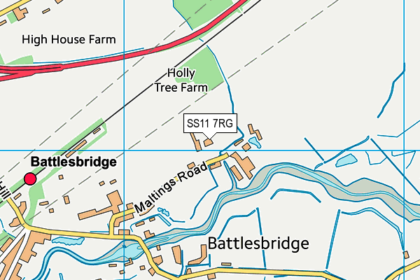 SS11 7RG map - OS VectorMap District (Ordnance Survey) SS11 7RG map - OS VectorMap District (Ordnance Survey)