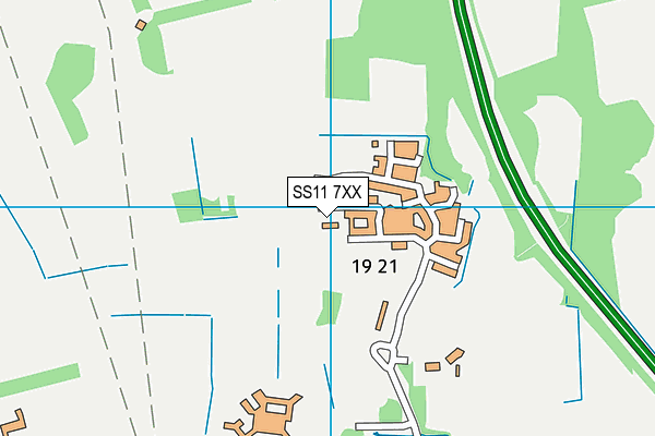 SS11 7XX map - OS VectorMap District (Ordnance Survey) SS11 7XX map - OS VectorMap District (Ordnance Survey)