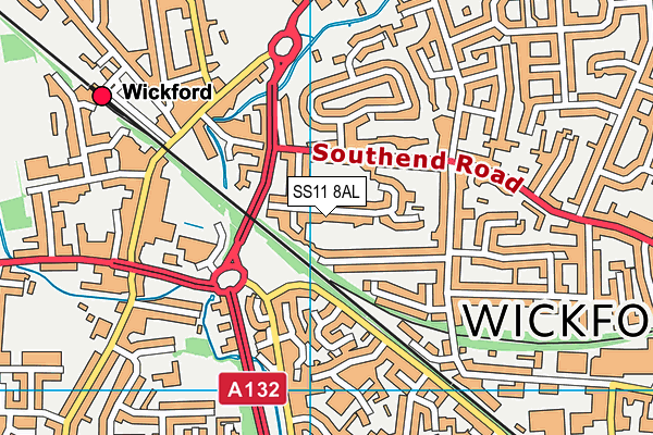 SS11 8AL map - OS VectorMap District (Ordnance Survey) SS11 8AL map - OS VectorMap District (Ordnance Survey)