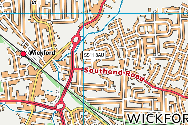 SS11 8AU map - OS VectorMap District (Ordnance Survey) SS11 8AU map - OS VectorMap District (Ordnance Survey)