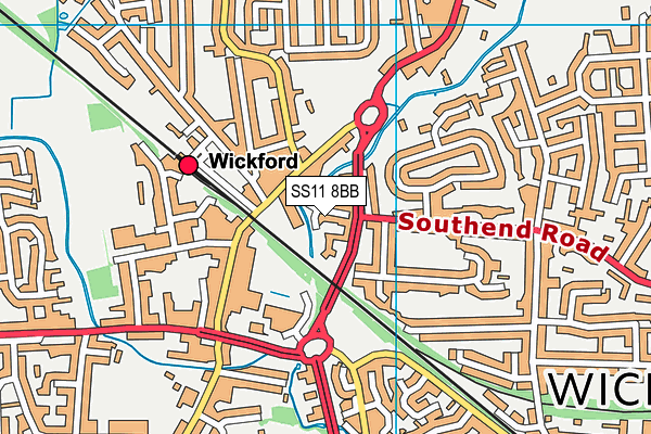SS11 8BB map - OS VectorMap District (Ordnance Survey) SS11 8BB map - OS VectorMap District (Ordnance Survey)