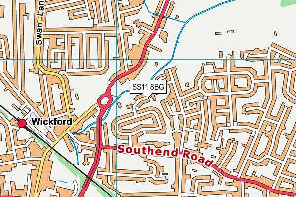 SS11 8BG map - OS VectorMap District (Ordnance Survey) SS11 8BG map - OS VectorMap District (Ordnance Survey)