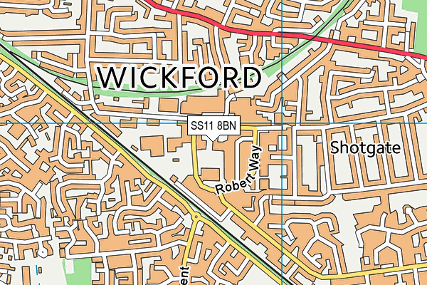 SS11 8BN map - OS VectorMap District (Ordnance Survey) SS11 8BN map - OS VectorMap District (Ordnance Survey)