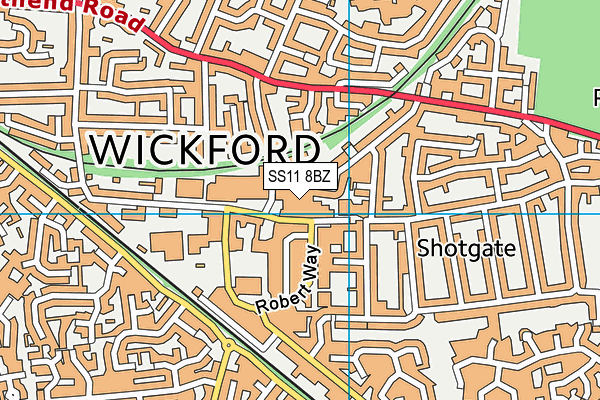 SS11 8BZ map - OS VectorMap District (Ordnance Survey) SS11 8BZ map - OS VectorMap District (Ordnance Survey)