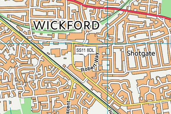 SS11 8DL map - OS VectorMap District (Ordnance Survey) SS11 8DL map - OS VectorMap District (Ordnance Survey)