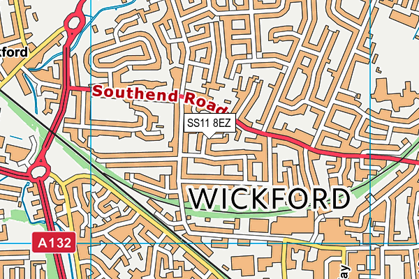 SS11 8EZ map - OS VectorMap District (Ordnance Survey) SS11 8EZ map - OS VectorMap District (Ordnance Survey)