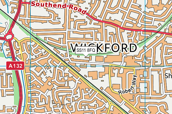 SS11 8FQ map - OS VectorMap District (Ordnance Survey) SS11 8FQ map - OS VectorMap District (Ordnance Survey)