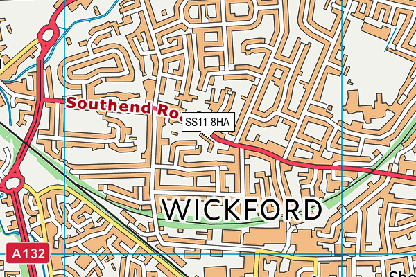 SS11 8HA map - OS VectorMap District (Ordnance Survey)