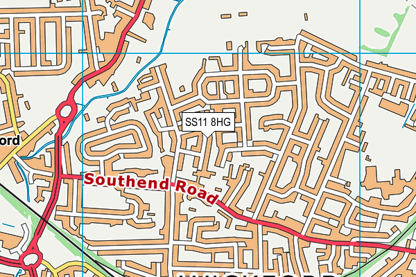 SS11 8HG map - OS VectorMap District (Ordnance Survey) SS11 8HG map - OS VectorMap District (Ordnance Survey)