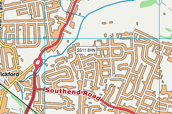 SS11 8HN map - OS VectorMap District (Ordnance Survey) SS11 8HN map - OS VectorMap District (Ordnance Survey)