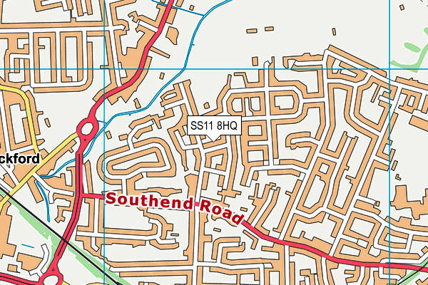 SS11 8HQ map - OS VectorMap District (Ordnance Survey) SS11 8HQ map - OS VectorMap District (Ordnance Survey)