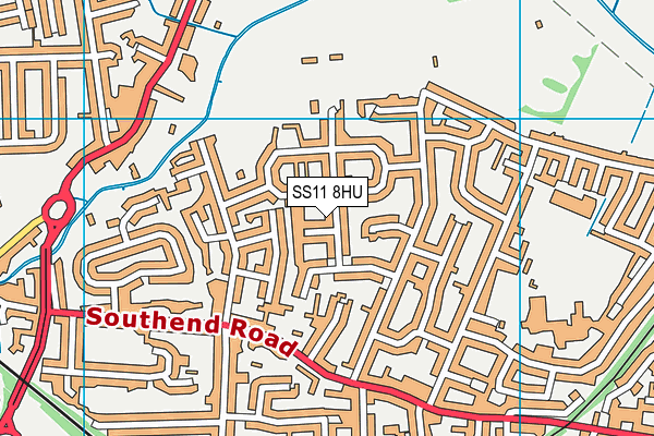 SS11 8HU map - OS VectorMap District (Ordnance Survey) SS11 8HU map - OS VectorMap District (Ordnance Survey)