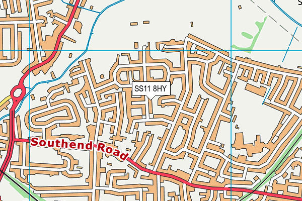 SS11 8HY map - OS VectorMap District (Ordnance Survey) SS11 8HY map - OS VectorMap District (Ordnance Survey)