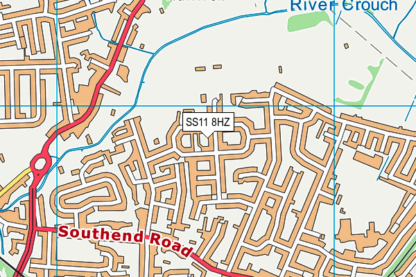SS11 8HZ map - OS VectorMap District (Ordnance Survey) SS11 8HZ map - OS VectorMap District (Ordnance Survey)