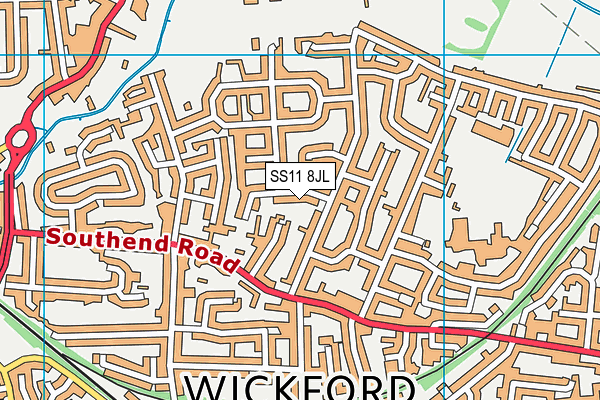SS11 8JL map - OS VectorMap District (Ordnance Survey) SS11 8JL map - OS VectorMap District (Ordnance Survey)