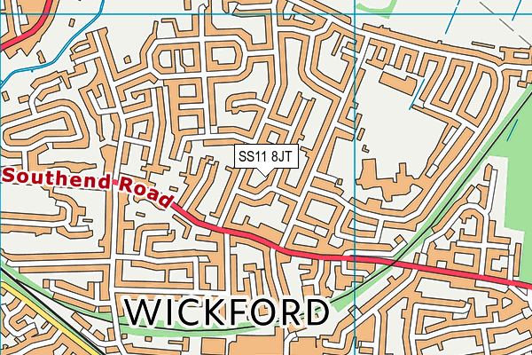 SS11 8JT map - OS VectorMap District (Ordnance Survey) SS11 8JT map - OS VectorMap District (Ordnance Survey)