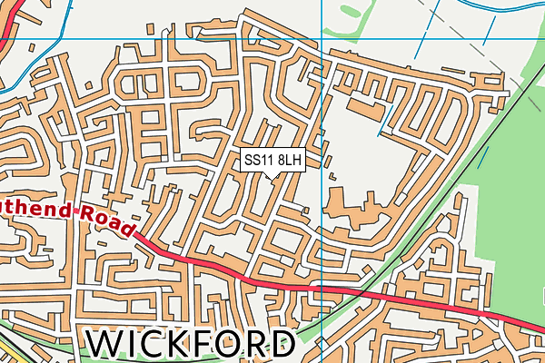 SS11 8LH map - OS VectorMap District (Ordnance Survey) SS11 8LH map - OS VectorMap District (Ordnance Survey)
