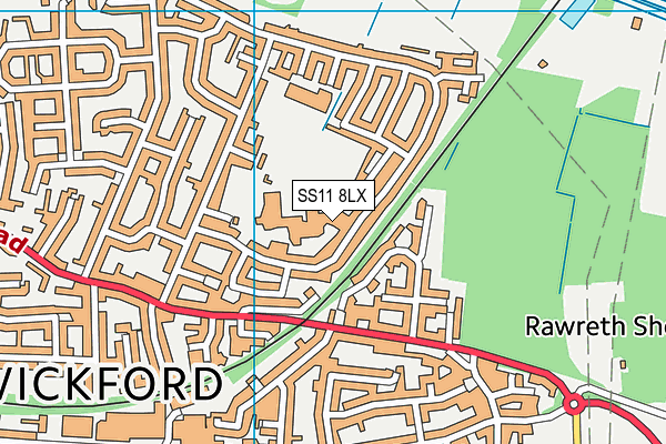 SS11 8LX map - OS VectorMap District (Ordnance Survey) SS11 8LX map - OS VectorMap District (Ordnance Survey)