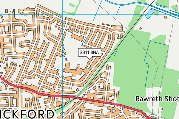 SS11 8NA map - OS VectorMap District (Ordnance Survey) SS11 8NA map - OS VectorMap District (Ordnance Survey)