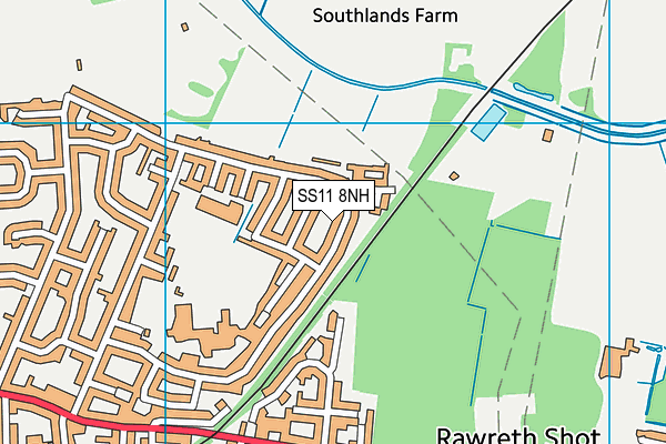 SS11 8NH map - OS VectorMap District (Ordnance Survey) SS11 8NH map - OS VectorMap District (Ordnance Survey)