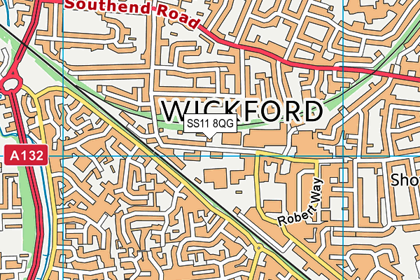 SS11 8QG map - OS VectorMap District (Ordnance Survey) SS11 8QG map - OS VectorMap District (Ordnance Survey)