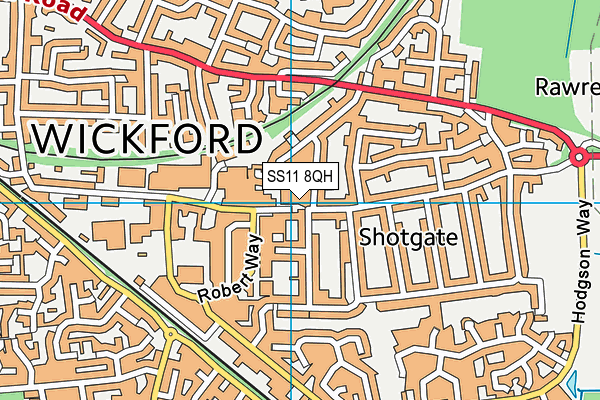 SS11 8QH map - OS VectorMap District (Ordnance Survey) SS11 8QH map - OS VectorMap District (Ordnance Survey)