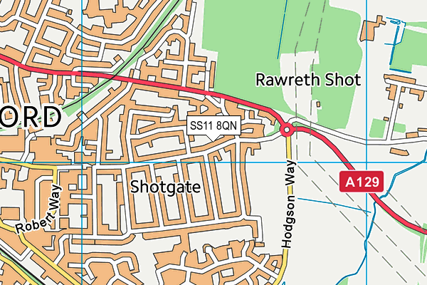 SS11 8QN map - OS VectorMap District (Ordnance Survey)