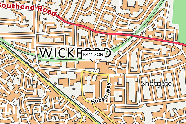 SS11 8QR map - OS VectorMap District (Ordnance Survey) SS11 8QR map - OS VectorMap District (Ordnance Survey)