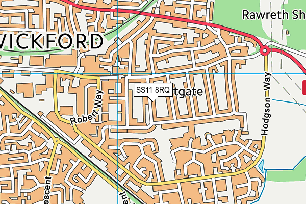SS11 8RQ map - OS VectorMap District (Ordnance Survey) SS11 8RQ map - OS VectorMap District (Ordnance Survey)