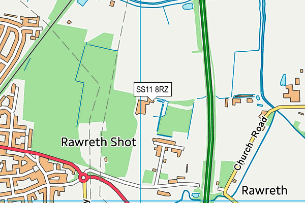 SS11 8RZ map - OS VectorMap District (Ordnance Survey) SS11 8RZ map - OS VectorMap District (Ordnance Survey)