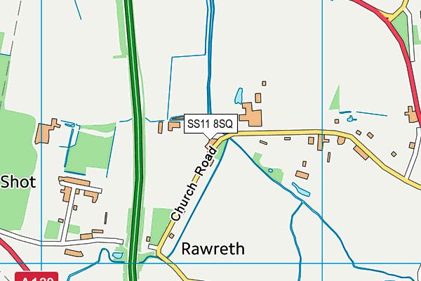 SS11 8SQ map - OS VectorMap District (Ordnance Survey) SS11 8SQ map - OS VectorMap District (Ordnance Survey)
