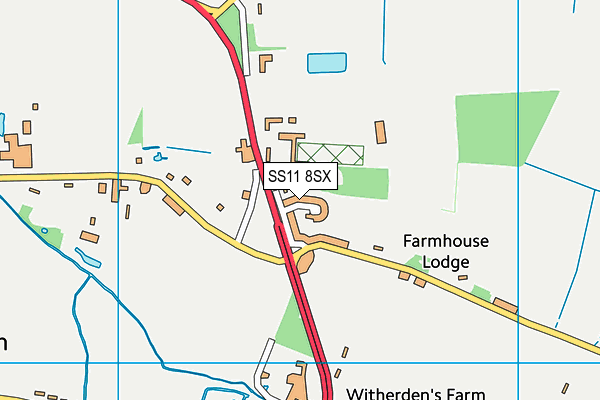 SS11 8SX map - OS VectorMap District (Ordnance Survey) SS11 8SX map - OS VectorMap District (Ordnance Survey)