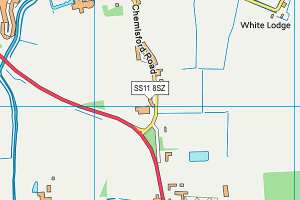 SS11 8SZ map - OS VectorMap District (Ordnance Survey) SS11 8SZ map - OS VectorMap District (Ordnance Survey)