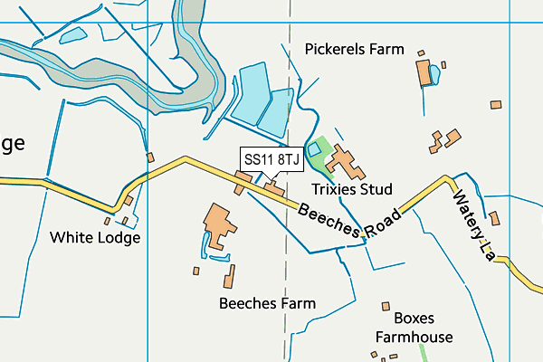 SS11 8TJ map - OS VectorMap District (Ordnance Survey) SS11 8TJ map - OS VectorMap District (Ordnance Survey)