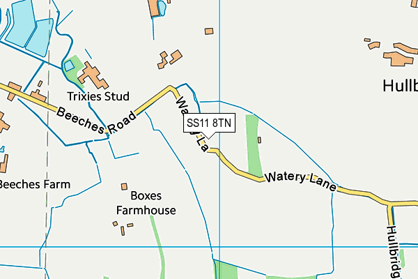 SS11 8TN map - OS VectorMap District (Ordnance Survey) SS11 8TN map - OS VectorMap District (Ordnance Survey)