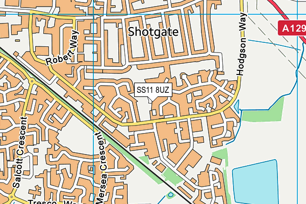 SS11 8UZ map - OS VectorMap District (Ordnance Survey) SS11 8UZ map - OS VectorMap District (Ordnance Survey)
