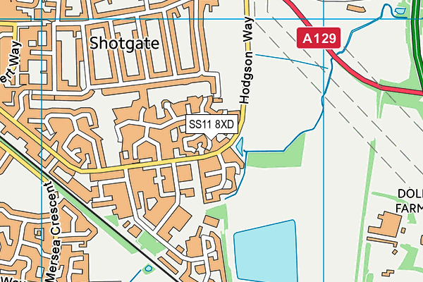 SS11 8XD map - OS VectorMap District (Ordnance Survey) SS11 8XD map - OS VectorMap District (Ordnance Survey)