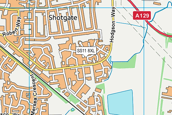SS11 8XL map - OS VectorMap District (Ordnance Survey) SS11 8XL map - OS VectorMap District (Ordnance Survey)