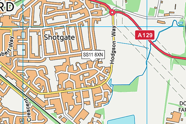 SS11 8XN map - OS VectorMap District (Ordnance Survey) SS11 8XN map - OS VectorMap District (Ordnance Survey)
