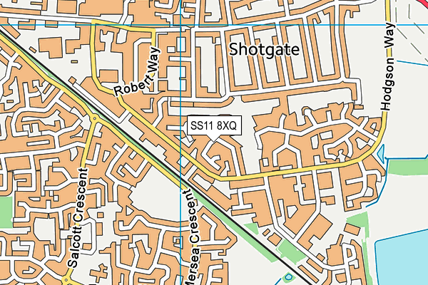 SS11 8XQ map - OS VectorMap District (Ordnance Survey)