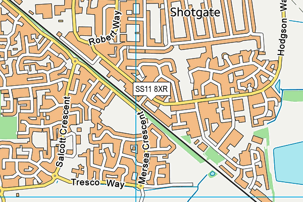 SS11 8XR map - OS VectorMap District (Ordnance Survey) SS11 8XR map - OS VectorMap District (Ordnance Survey)