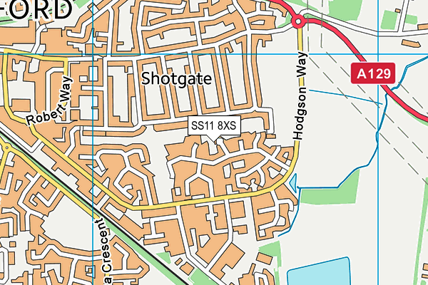 SS11 8XS map - OS VectorMap District (Ordnance Survey) SS11 8XS map - OS VectorMap District (Ordnance Survey)