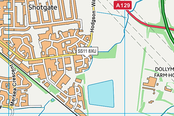 SS11 8XU map - OS VectorMap District (Ordnance Survey) SS11 8XU map - OS VectorMap District (Ordnance Survey)